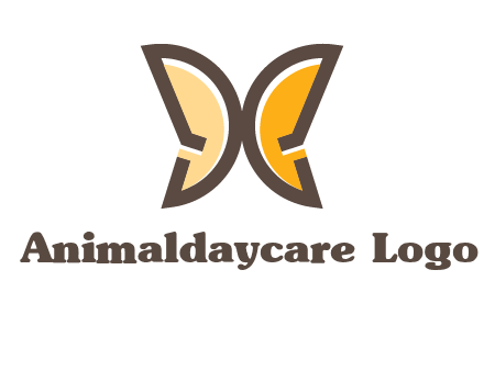 letter D butterfly logo