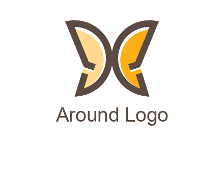 letter D butterfly logo