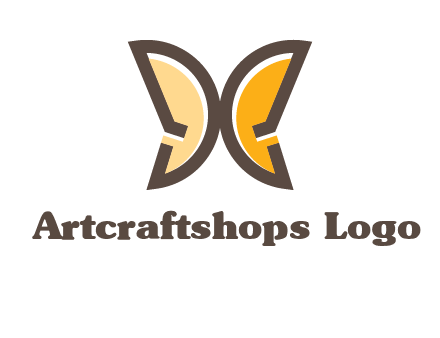 letter D butterfly logo