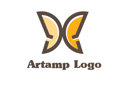 letter D butterfly logo