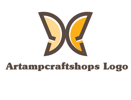 letter D butterfly logo