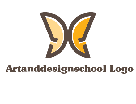 letter D butterfly logo