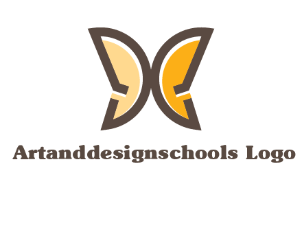 letter D butterfly logo
