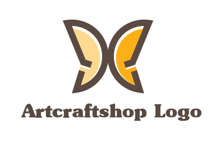 letter D butterfly logo