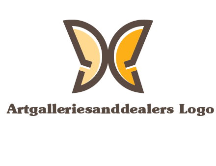 letter D butterfly logo