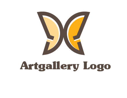 letter D butterfly logo