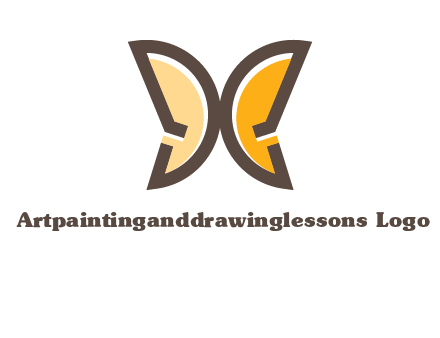 letter D butterfly logo