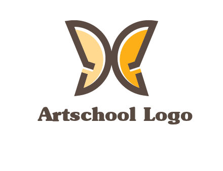 letter D butterfly logo