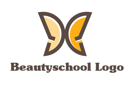 letter D butterfly logo
