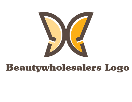 letter D butterfly logo