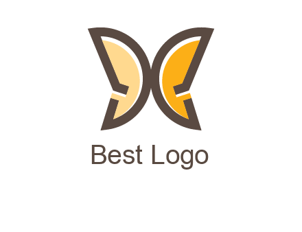 letter D butterfly logo