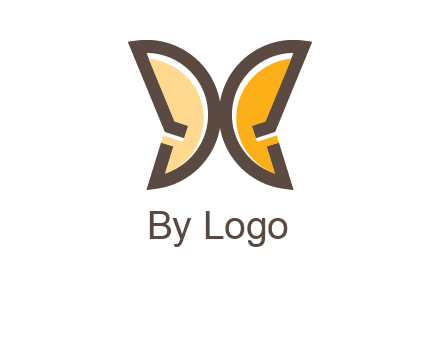 letter D butterfly logo