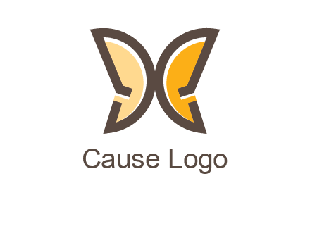 letter D butterfly logo