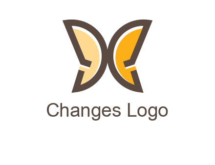 letter D butterfly logo