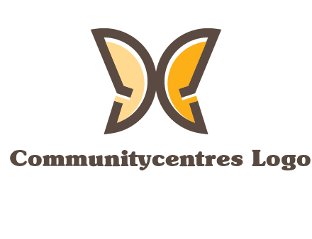 letter D butterfly logo