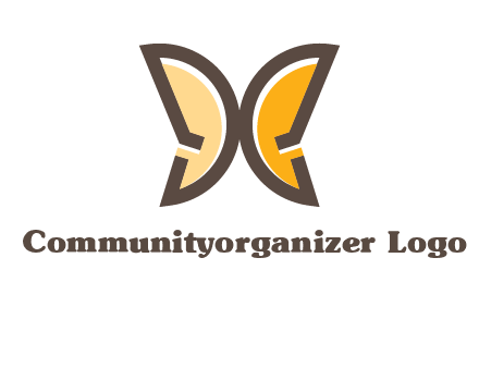 letter D butterfly logo