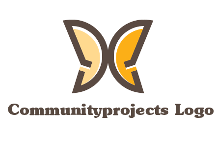 letter D butterfly logo