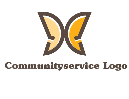 letter D butterfly logo