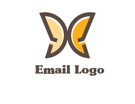 letter D butterfly logo