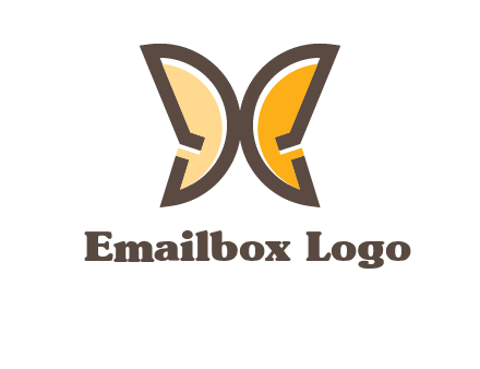 letter D butterfly logo