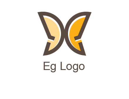 letter D butterfly logo