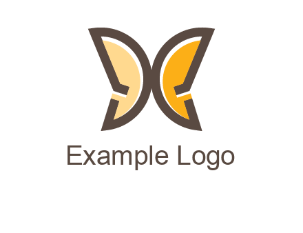 letter D butterfly logo