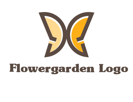 letter D butterfly logo