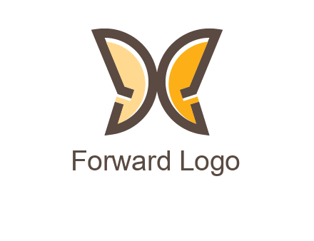 letter D butterfly logo