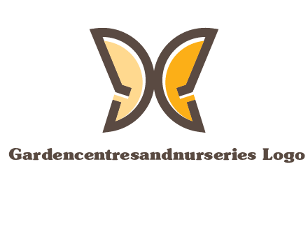 letter D butterfly logo