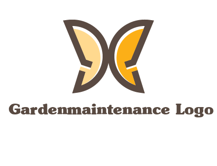 letter D butterfly logo