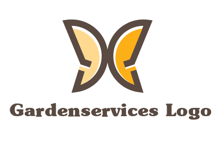 letter D butterfly logo