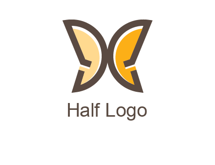 letter D butterfly logo
