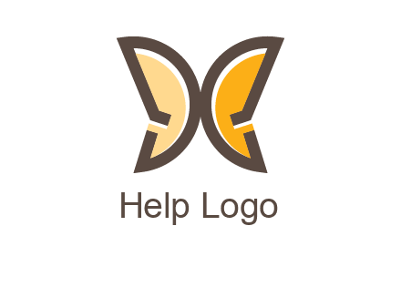 letter D butterfly logo