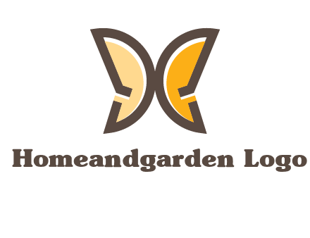 letter D butterfly logo