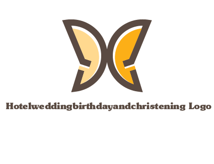 letter D butterfly logo