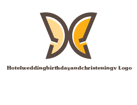 letter D butterfly logo