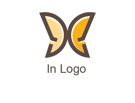 letter D butterfly logo