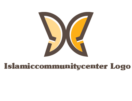 letter D butterfly logo