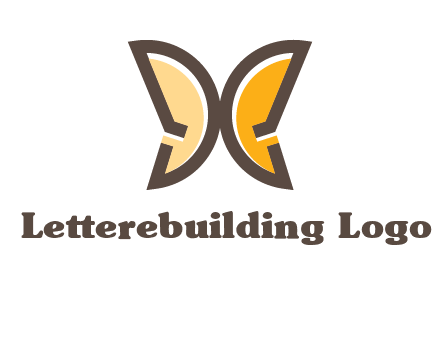 letter D butterfly logo