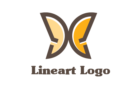 letter D butterfly logo