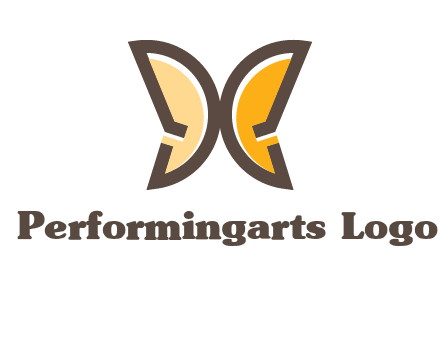 letter D butterfly logo