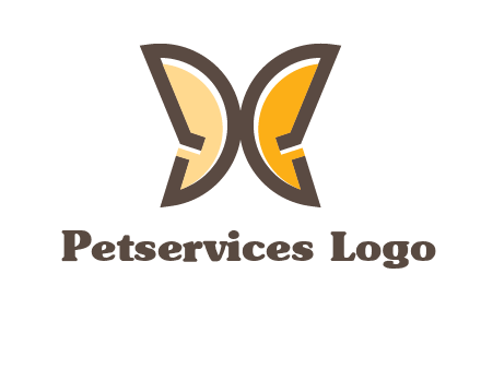 letter D butterfly logo