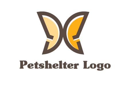 letter D butterfly logo