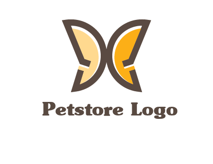 letter D butterfly logo