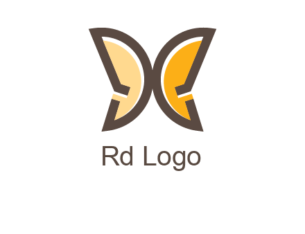 letter D butterfly logo
