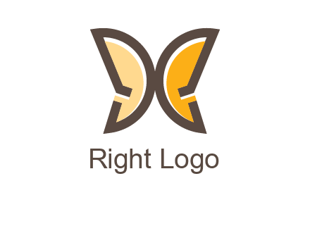 letter D butterfly logo