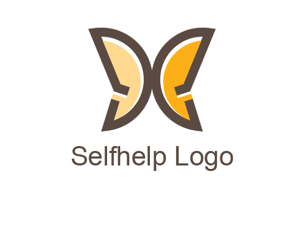 letter D butterfly logo
