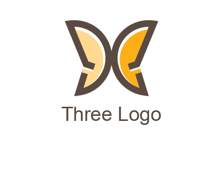 letter D butterfly logo