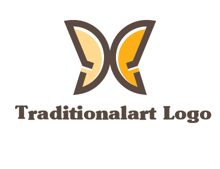 letter D butterfly logo