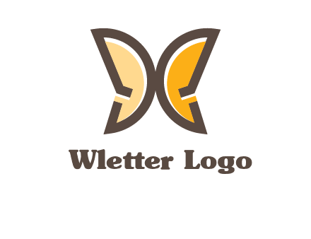 letter D butterfly logo